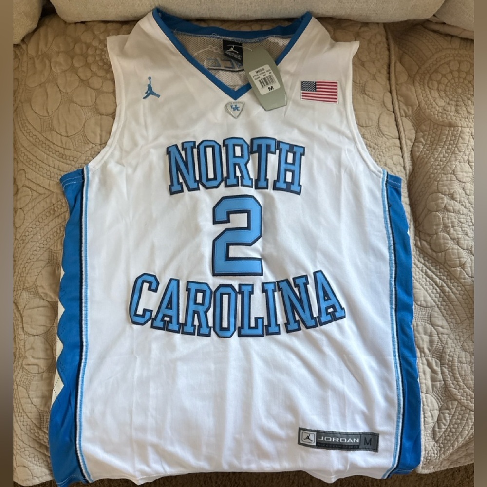 Jordan White and Blue North Carolina Jersey